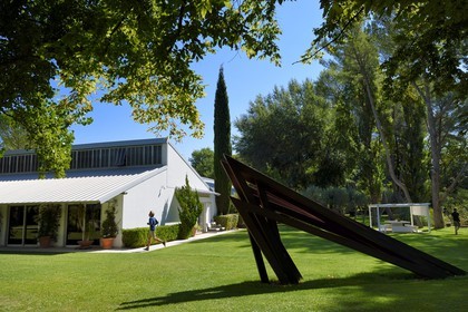 France, Var, Le Muy, Fondation Bernar Venet, Seven angles of random sizes and degrees, 2014, by Venet
