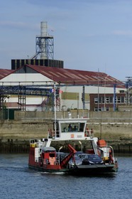 France, Seine-Maritime (76), Rouen, bac de Dieppedalle sur la Seine à l'ouest de la ville