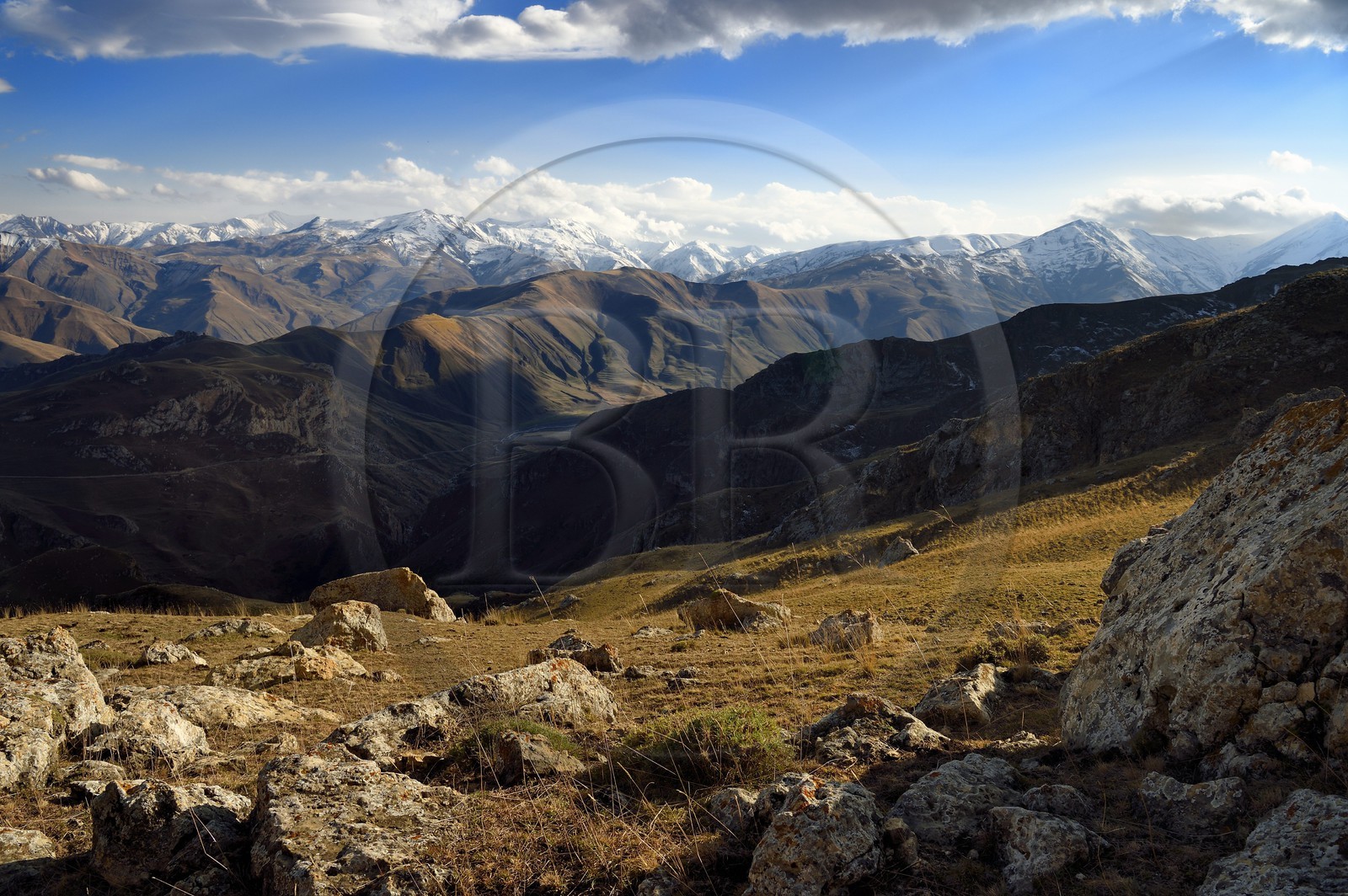 Azerbaijan, Quba (Guba) region, Greater Caucasus mountain range, landscape between the village of Qalaxudat and Giriz