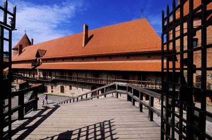 Lituanie (Pays Baltes), Trakai, château de Trakai (le plus célèbre château du pays)