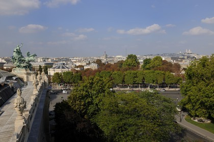 France, Paris, the Champs Elysées view from the Grand Palais