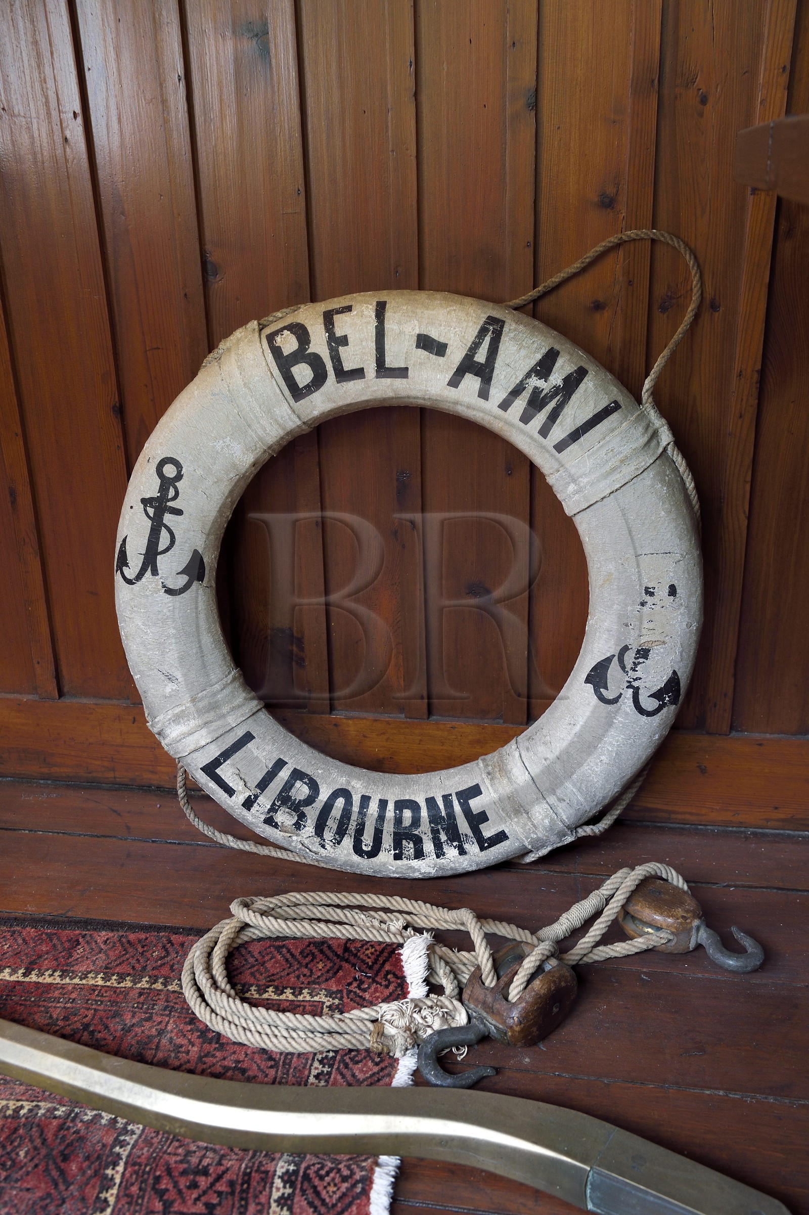 France, Seine-Maritime (76), Pays de Caux, Côte d'Albâtre, Etretat, la maison de Guy de Maupassant appelée La Guillette, pièces du Bel-Ami, le bateau de Guy de Maupassant