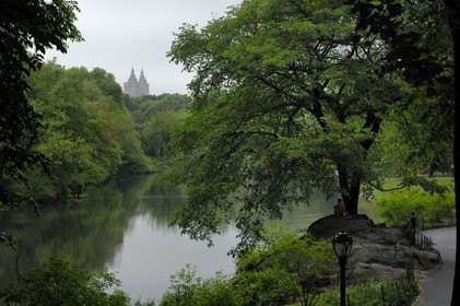 Etats-Unis, New York, Manhattan,  Central Park un jour de pluie