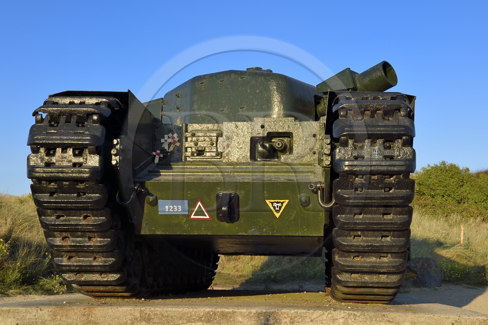 France, Calvados, Courseulles sur Mer, Juno Beach, Canadian tank Avre Churchill