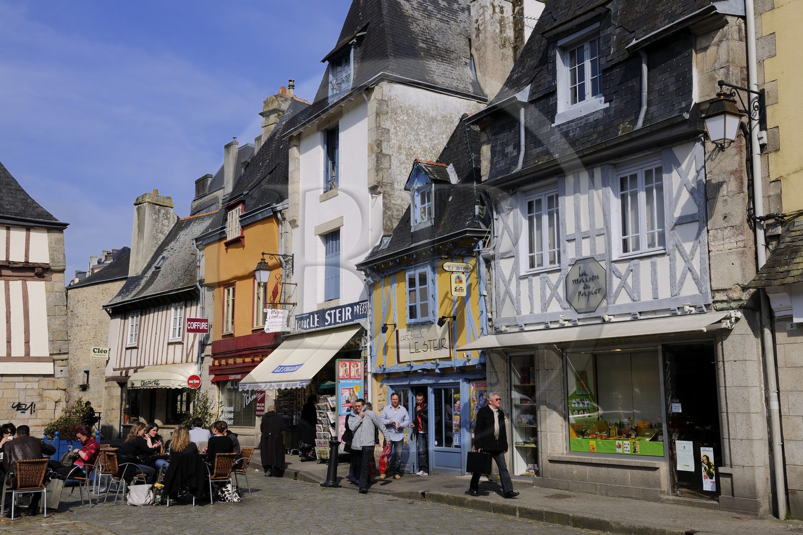 France, Finistère (29), Quimper, maisons médiévale place Terre au Duc