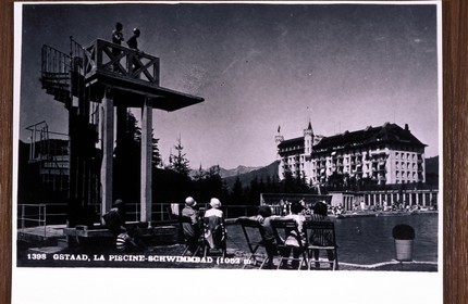 Suisse, région de Bern (Oberland Bernois), Saanenland, Gstaad, le Palace Hôtel au début du 20ème siècle