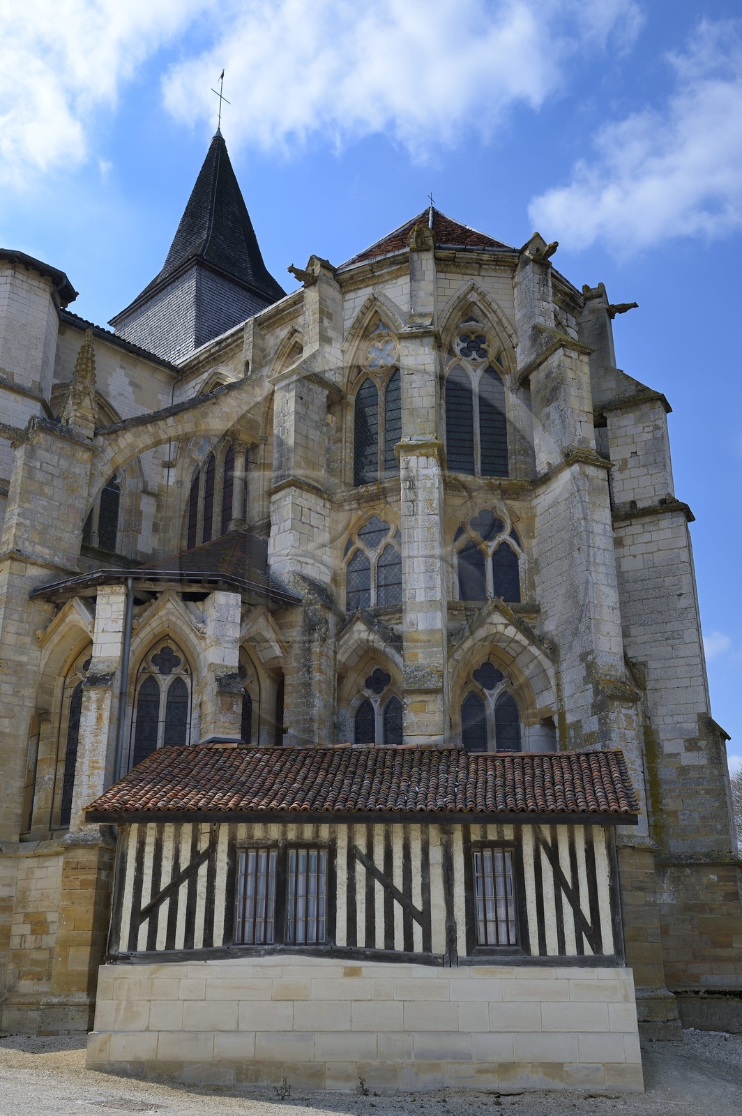 France, Marne, village of Saint-Amand-sur-Fion, Saint-Amand church, the twelfth century Apse of the church of Saint-Amand