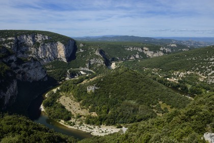 France, Ardeche, Ardeche Gorges, 30 km long from Vallon Pont d'Arc to Saint Martin d'Ardeche
