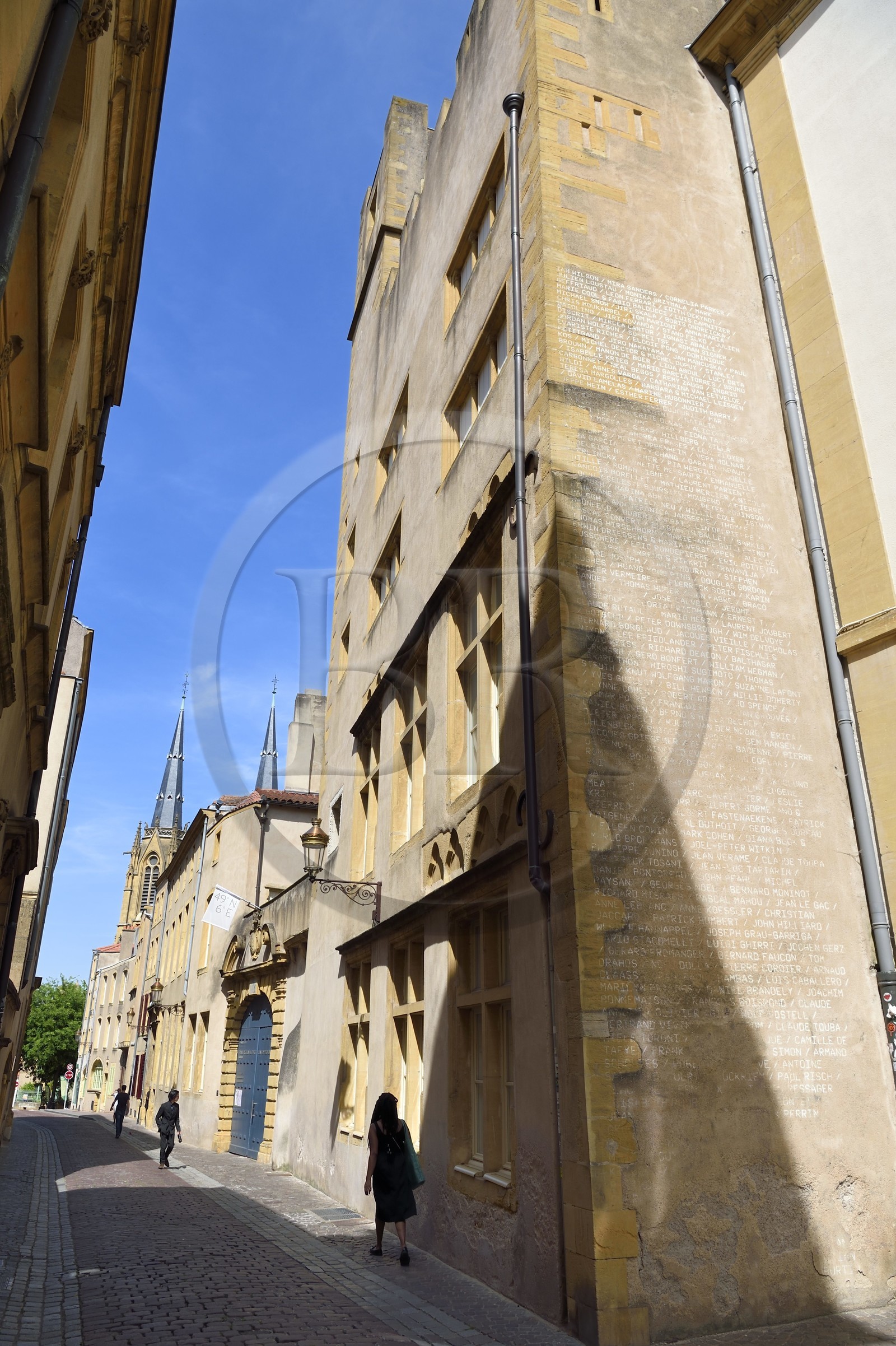 France, Moselle (57), Metz, la haute tour-donjon de l'Hotel Saint Livier rue des Trinitaires dans les Hauts de Sainte-Croix, siège du Fonds régional d’art contemporain de Lorraine