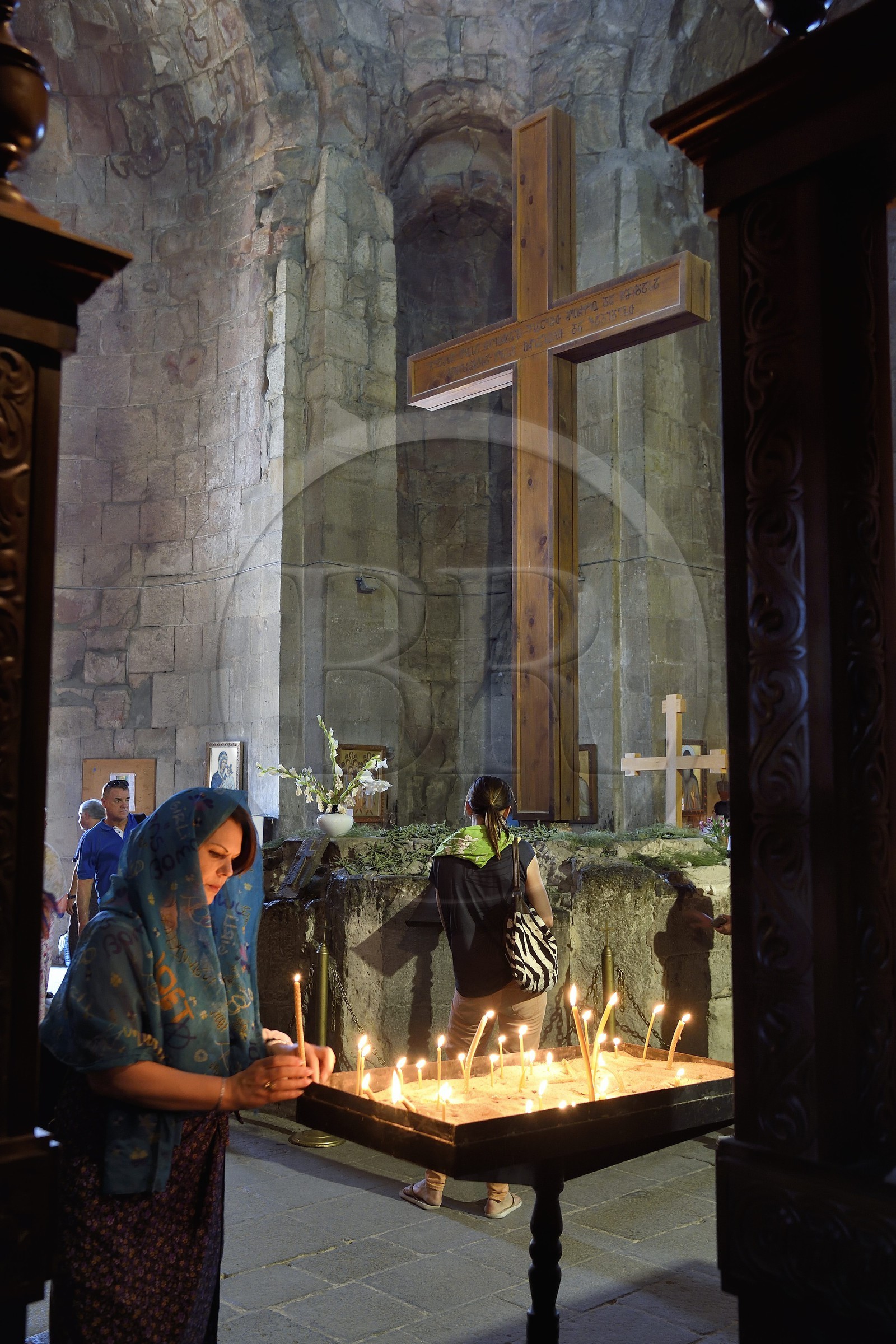 Géorgie, Mtskheta Mtianeti region, Mtskheta, monastère de Djvari (Jvari) ou monastère de la Croix, classé Patrimoine Mondial de l'UNESCO