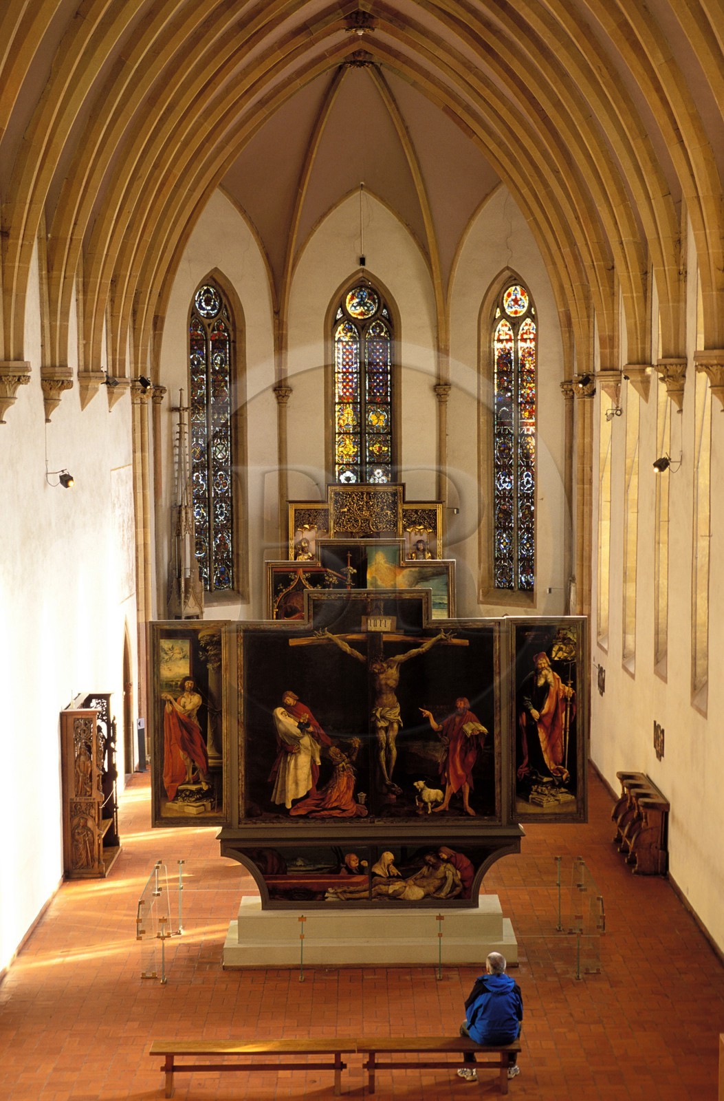 France, Haut-Rhin (68), Colmar, le musée Unterlinden, le retable d'Issenheim