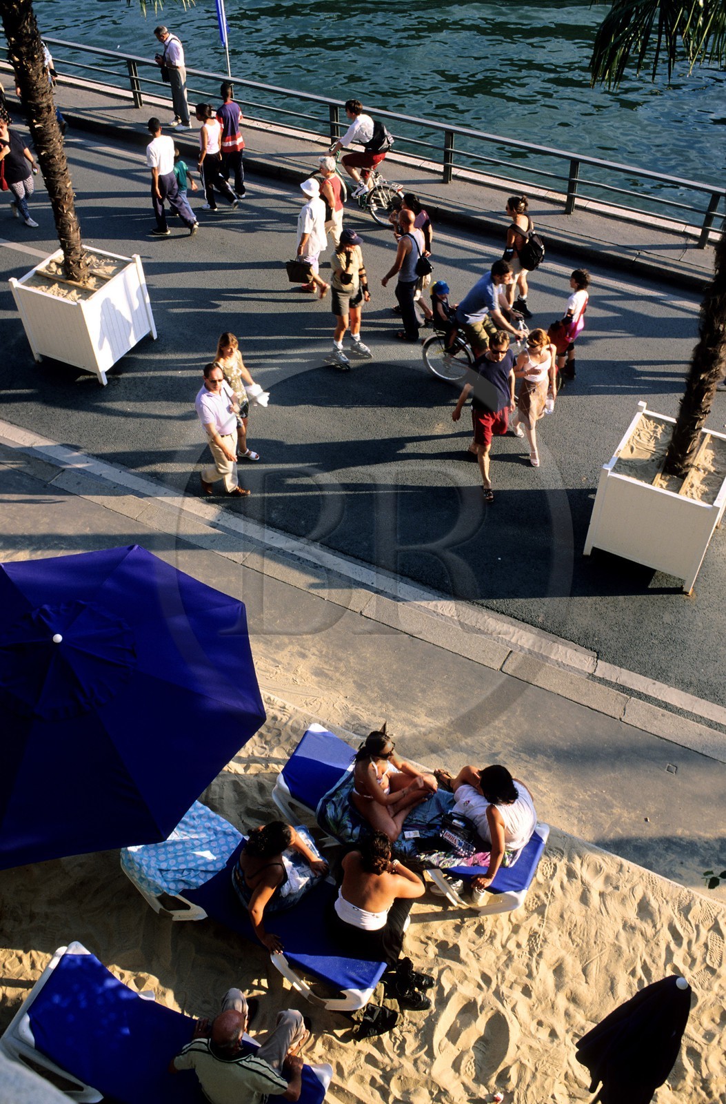 France, Paris (75), Paris-Plage fête tenue au mois d'août sur les quais de Seine fermés au trafic automobile