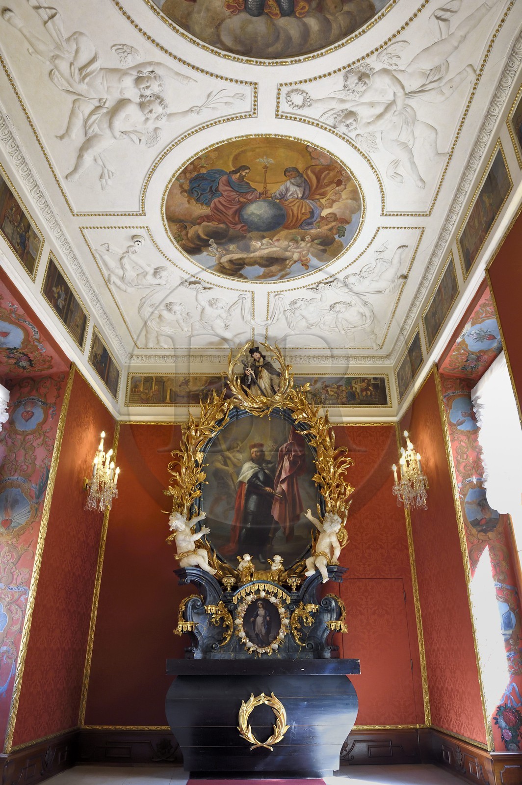 République Tchèque, Prague, Hradcany (quartier du chateau), Palais Lobkowicz, chapelle privée dédiée à Saint Venceslas