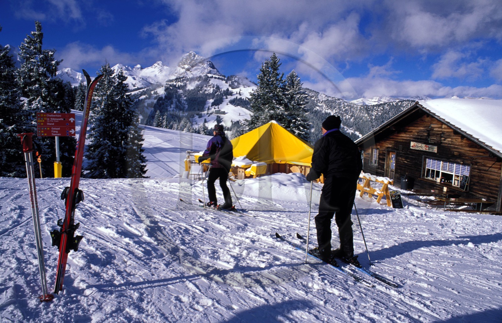 Switzerland, region of Bern (Bernese Oberland), Saanenland, ski run in Gstaad