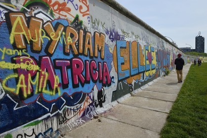Allemagne, Berlin, Friedrichshain-Kreuzberg, East Side Gallery, le mur