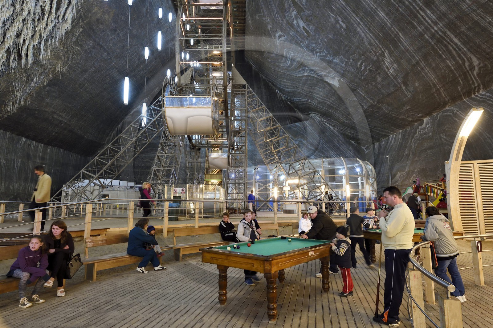 Romania, Transylvania, Cluj region, Turda, former Turda salt mine whose exploitation began in Roman times transformed into a leisure center and health