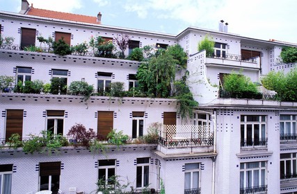 France, Paris(75), immeuble au 26 rue Vavin avec une façade en gradins, construit en 1911-1912 par les architectes Henri Sauvage et Charles Sarazin