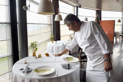 France, Haute Loire, Saint Bonnet le Froid, Régis and Jacques Marcon 3-star restaurant, chef Jacques Marcon