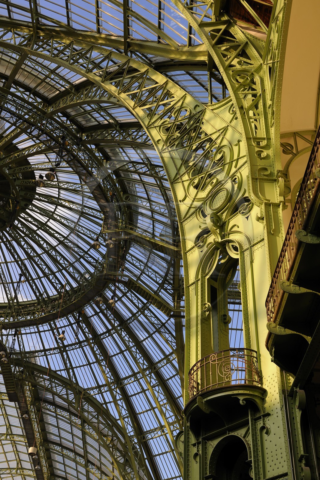 France, Paris (75), le Grand Palais, la coupole vitrée