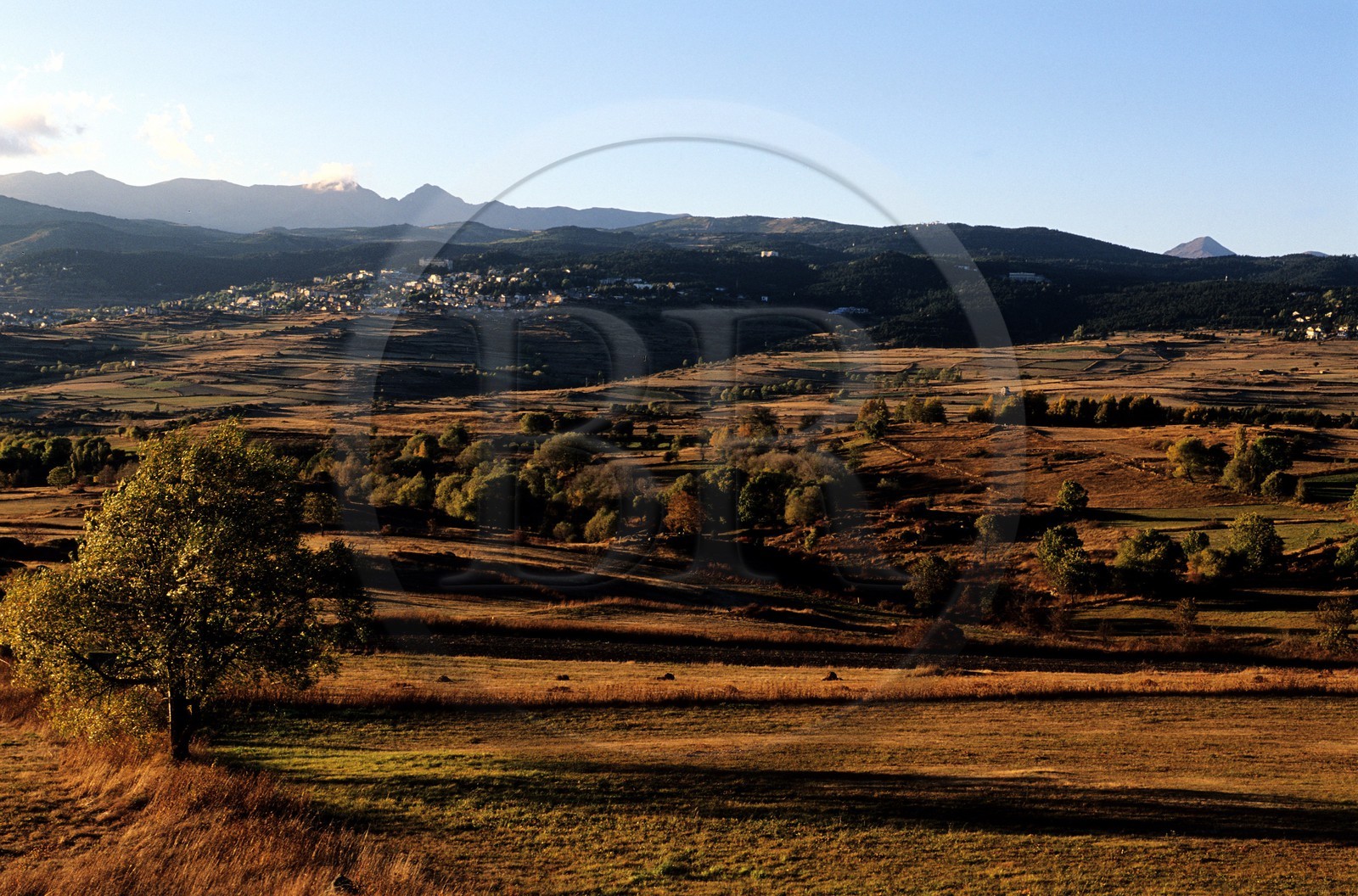 France, Pyrénées-Orientales (66), haut-plateau de la Cerdagne et Font-Romeu au fond