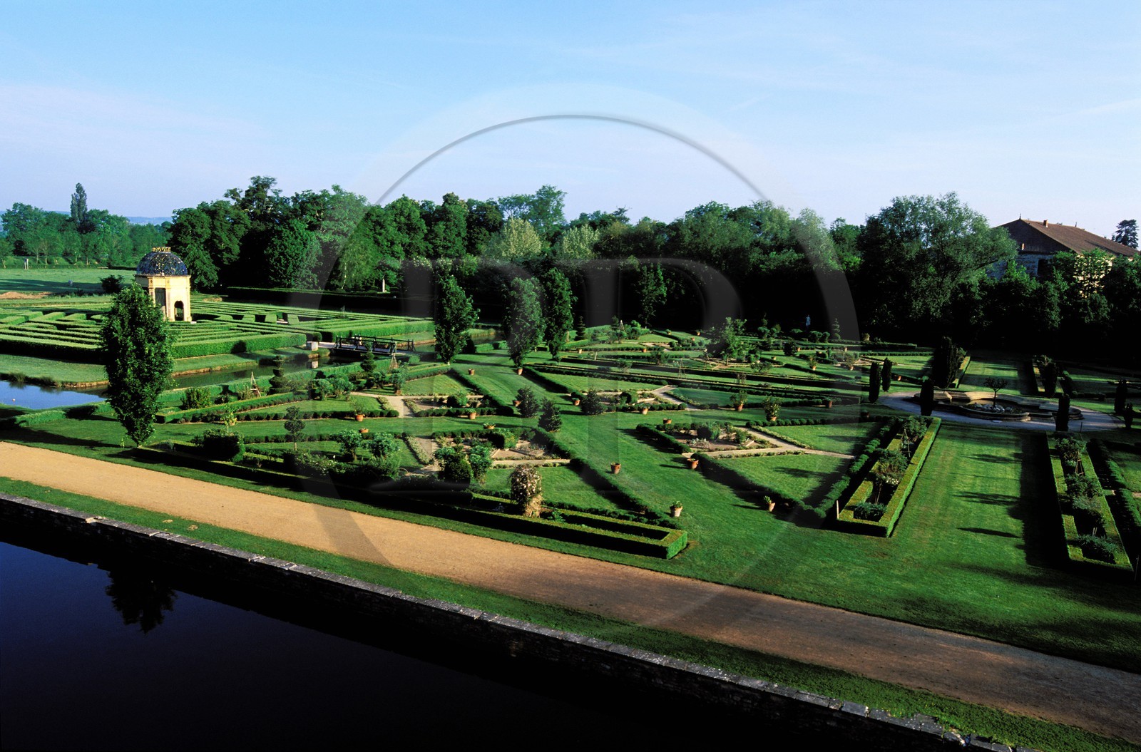 France, Saône-et-Loire (71), Mâconnais, château de Cormatin, le labyrinthe