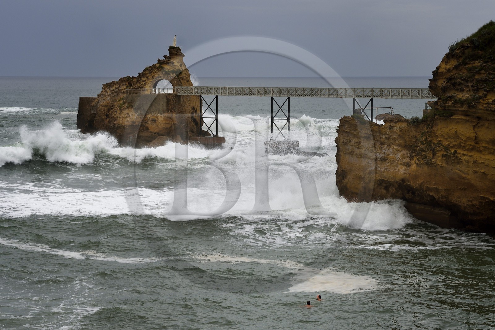 France, Pyrénées-Atlantiques (64), Pays-Basque, Biarritz, le Rocher de la Vierge