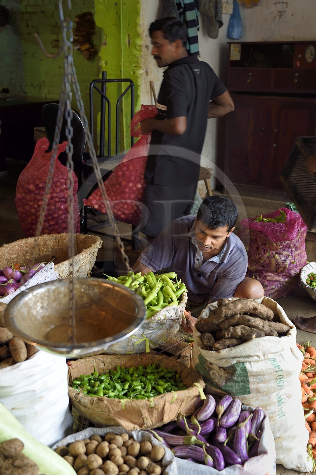Sri Lanka, province de l'ouest, district de Colombo, Colombo, le marché de fruits et légumes Manning dans le quartier de Pettah