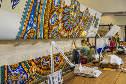 France, Hérault (34), Lodève, Manufacture de la Savonnerie unique annexe de la Manufacture Nationale de tapis de la Savonnerie des Gobelins