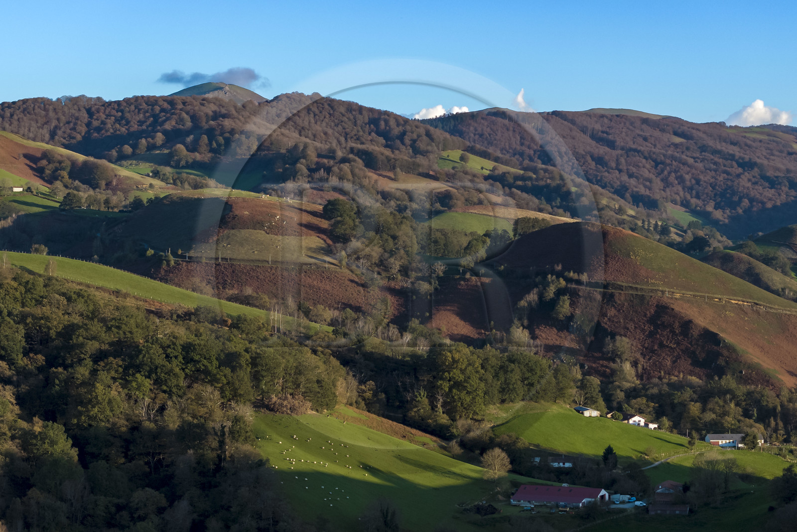 France, Pyrénées-Atlantiques (64), Pays-Basque, fermes de la vallée des Aldudes
