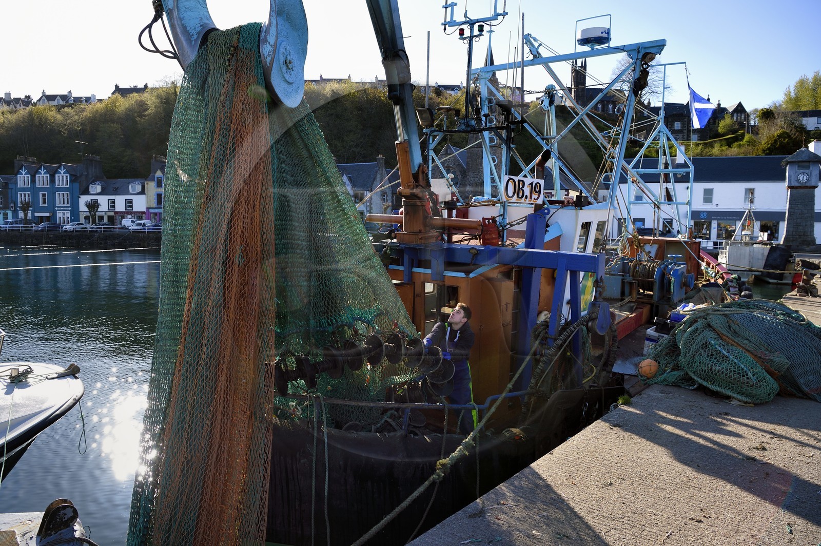 Royaume-Uni, Ecosse, Highland, Hébrides intérieures, Ile de Mull, la ville principale Tobermory et son port