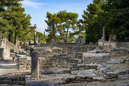 France, Bouches-du-Rhône (13), Parc Naturel Régional des Alpilles, Saint-Rémy-de-Provence, site archéologique de Glanum, quartier de la source sacrée