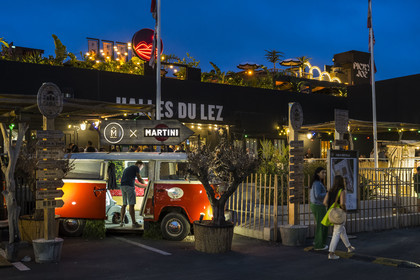 France, Herault, Montpellier, Marché du Lez, the Halles du Lez combining food halls, food court and rooftop