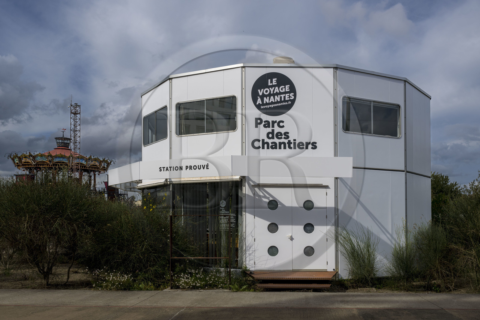 France, Loire-Atlantique (44), Nantes, Parc des chantiers sur l'Ile de Nantes, collection d'art contemporain à ciel ouvert Estuaire, Station Prouvé de l'architecte Jean Prouvé