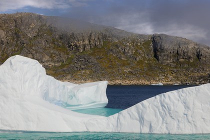 Groenland, fjord de Nanortalik au sud du pays, icebergs