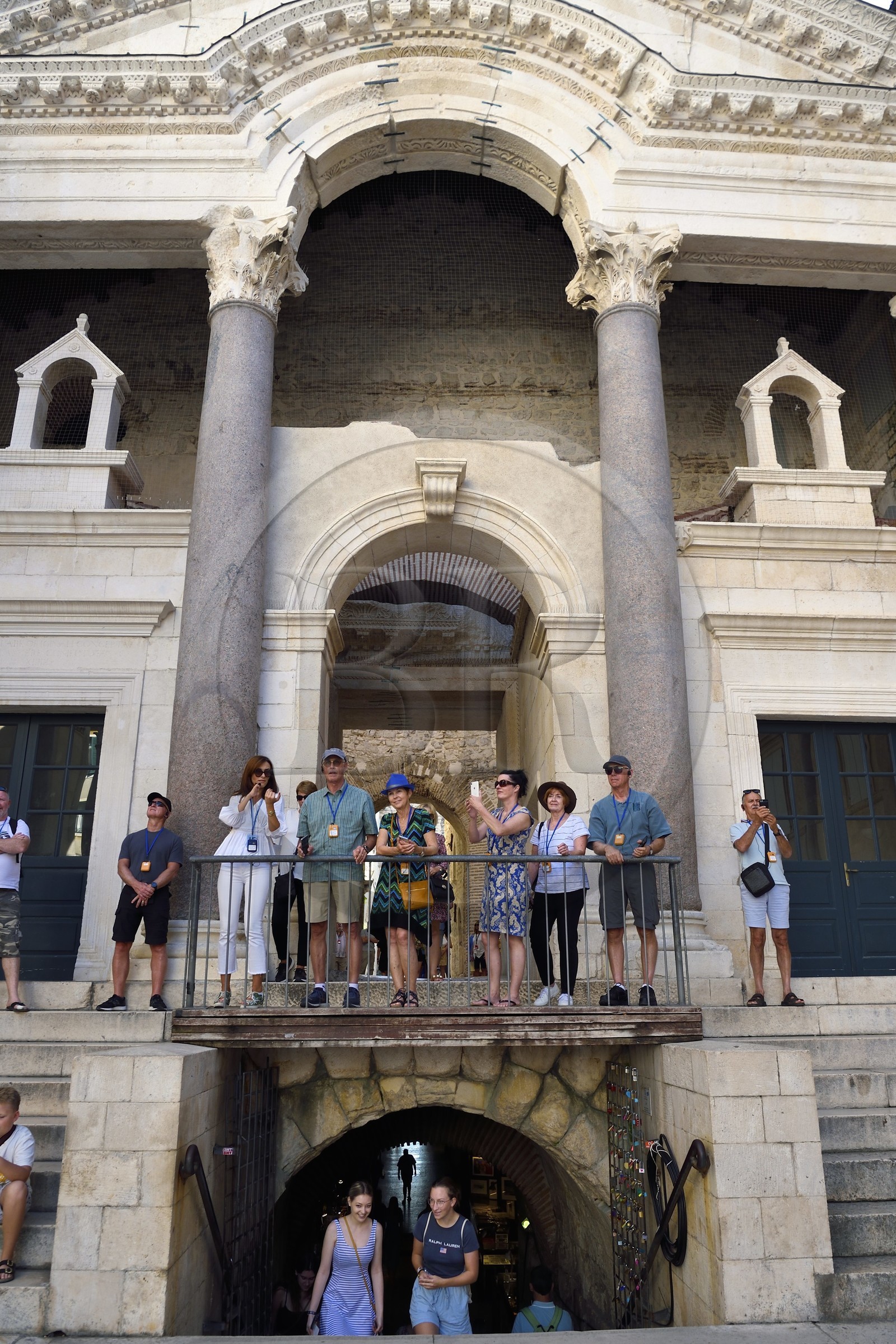 Croatia, Dalmatia, Dalmatian coast, Split, old Roman city listed as World Heritage by UNESCO, Diocletian's palace, the peristyle