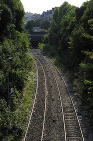 France, Paris (75), ancienne voie ferrée de la ligne d'Auteuil boulevard Pereire