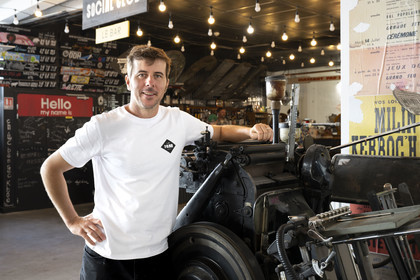 France, Finistère (29), Brest, la PAM, une ancienne imprimerie devenue tiers lieu, Antoine Horellou cofondateur de LaPam