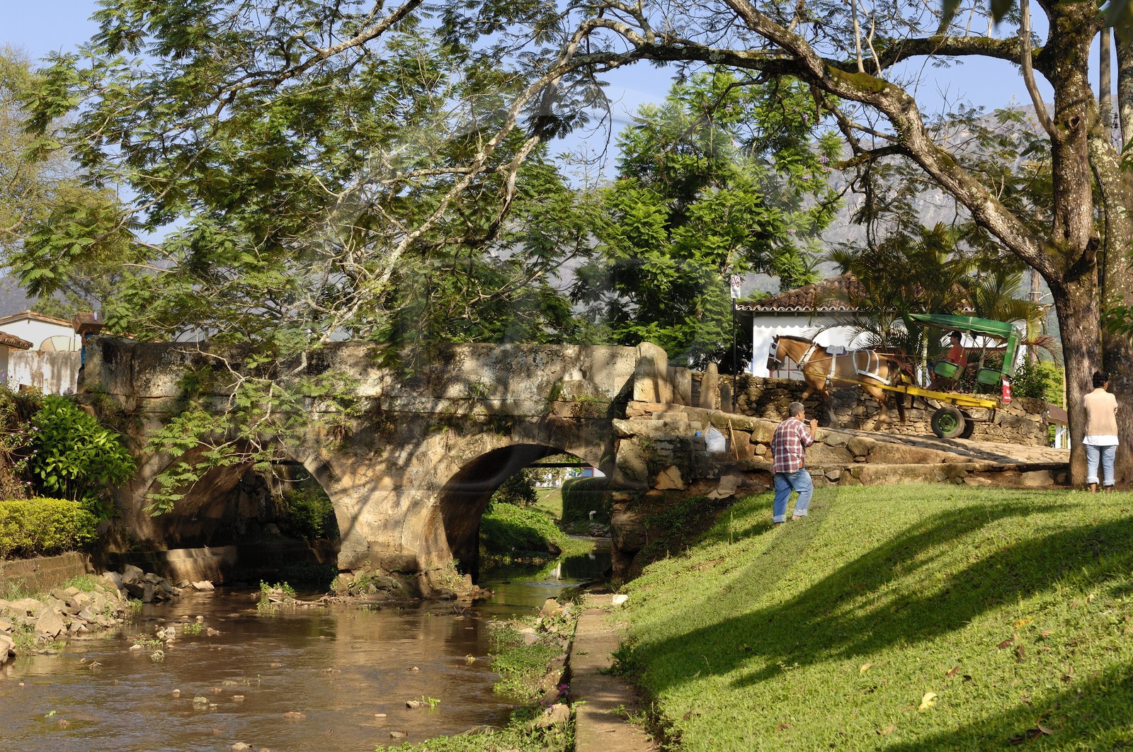 Brazil, Minas Gerais state, Tirandentes (Gold Route, Estrada Real), the old bridge