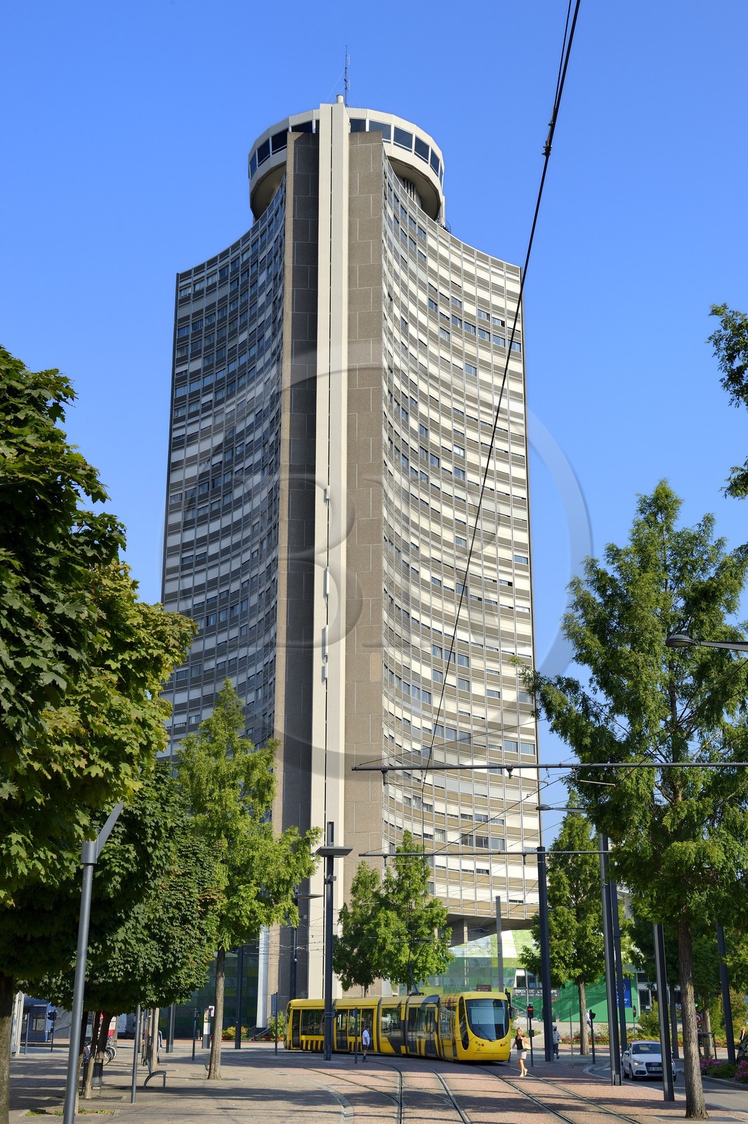 France, Haut Rhin, Mulhouse, Tour de l'Europe by architect Francois Spoerry