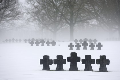 France, Calvados (14), La Cambe, Cimetière militaire allemand de la deuxième guerre mondiale