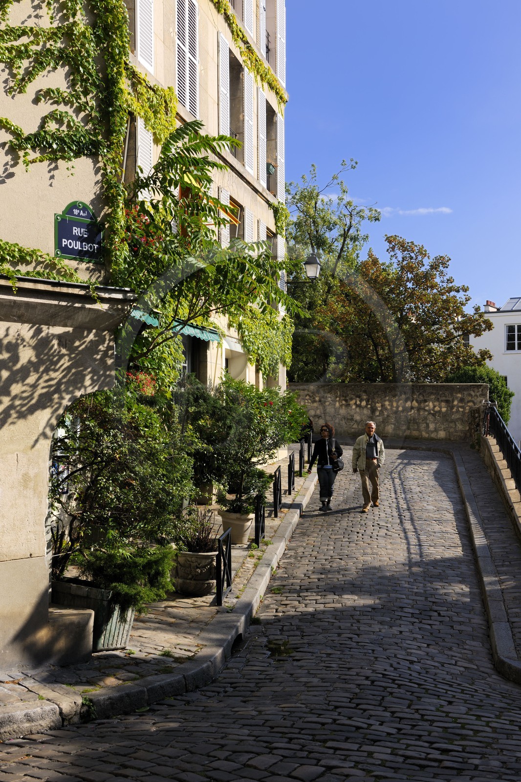 France, Paris (75), la Butte Montmartre, rue Poulbot