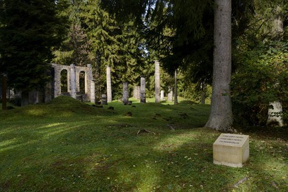 France, Meuse (55), région de Verdun, bataille de Verdun, le village d'Ornes classé comme « mort pour la France » fait partie des villages français détruits durant la Première Guerre mondiale, ruines de l'église