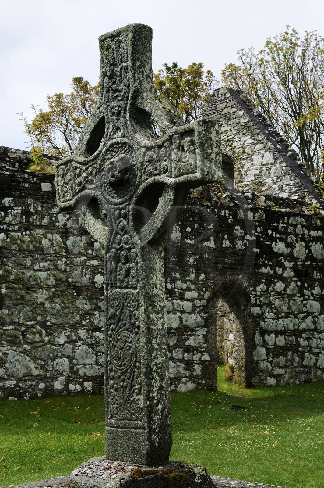United Kingdom, Scotland, Inner Hebrides, Islay Island, kildalton church on the east coast, the celtic Kildalton Cross carved probably in the second half of the 8th century