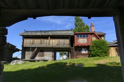 Suède, comté de Dalécarlie, région de Leksand, Tällberg, ferme traditionnelle