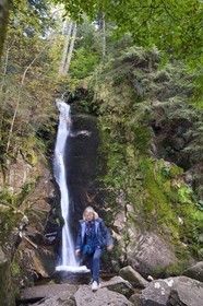 France, Vosges (88), Le Valtin, randonnée dans la vallée du Valtin dans la haute-vallée de la Meurthe, cascade du Rudlin