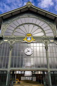 France, Loire-Atlantique (44), Saint-Nazaire, les halles du quartier de Méan-Penhoët sont les anciennes halles du centre-ville jusqu'aux années 1930, démontées et remotées ici