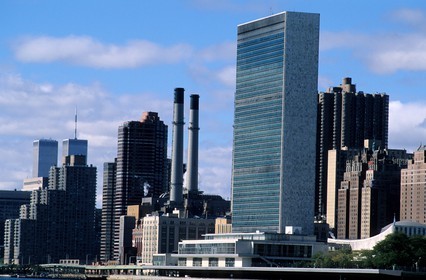 états-Unis, New York, Manhattan, Midtown, Nations Unies au bord de l' East River