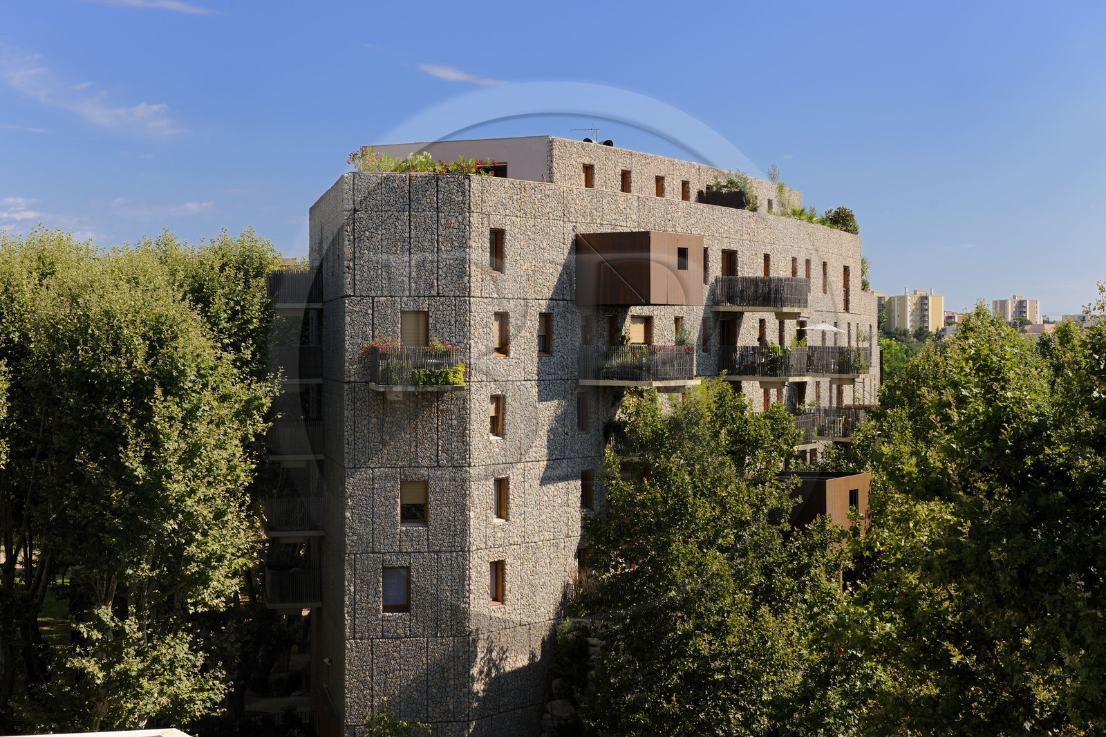 France, Hérault (34), Montpellier, le Château-le-Lez ou la maison qui pousse de l'architecte Edouard François