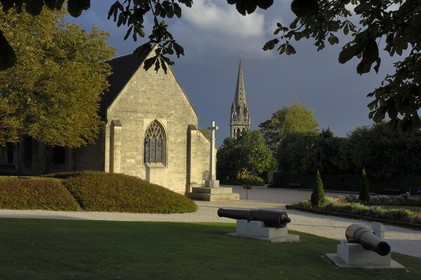 France, Calvados (14), Caen, le château ducal, l'église Saint-Georges rattachée au musée de Normandie