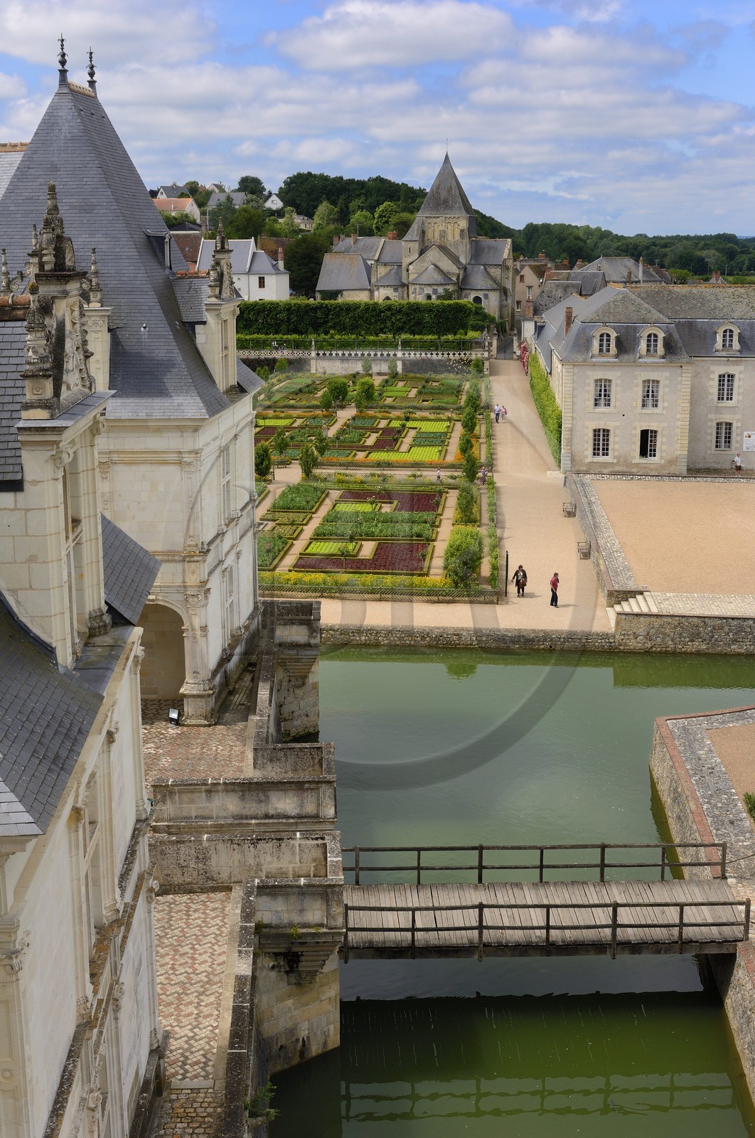 France, Indre-et-Loire (37), Vallée de la Loire classée patrimoine mondial de l'UNESCO, Villandry, le château de Villandry et ses jardins, propriété d'Henri et Angélique Carvallo